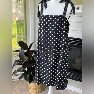 J. Crew Navy/White Dot Dress